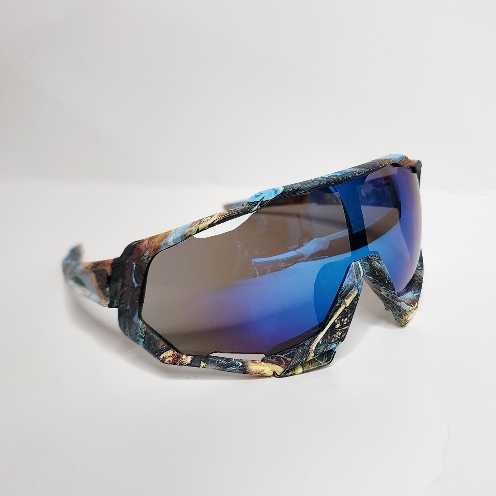 All-Season Wrap Sunglasses | Mirrored Lenses | Vented - Picture 4 of 7